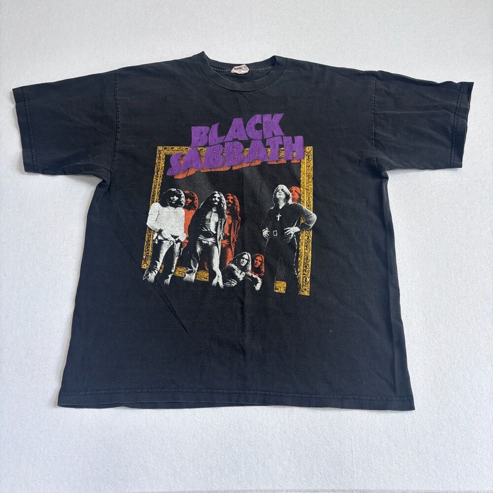 VTG 90s Black Sabbath Sabotage Tour Shirt Ozzy Osbourne XL Cronies Tag USA Made
